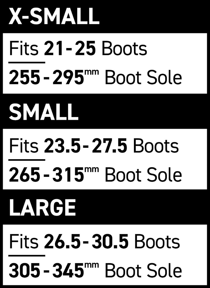 Size Chart Cat Tracks